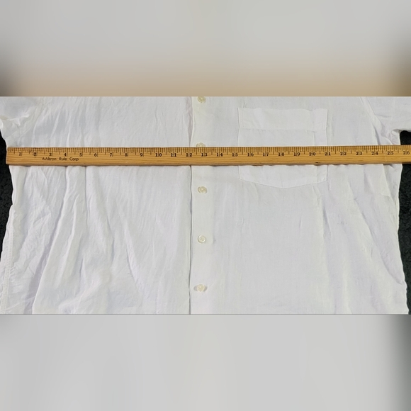 Perry Ellis Vintage Feather Weight Linen Mens Large Oversized 80s Styling - Picture 9 of 10